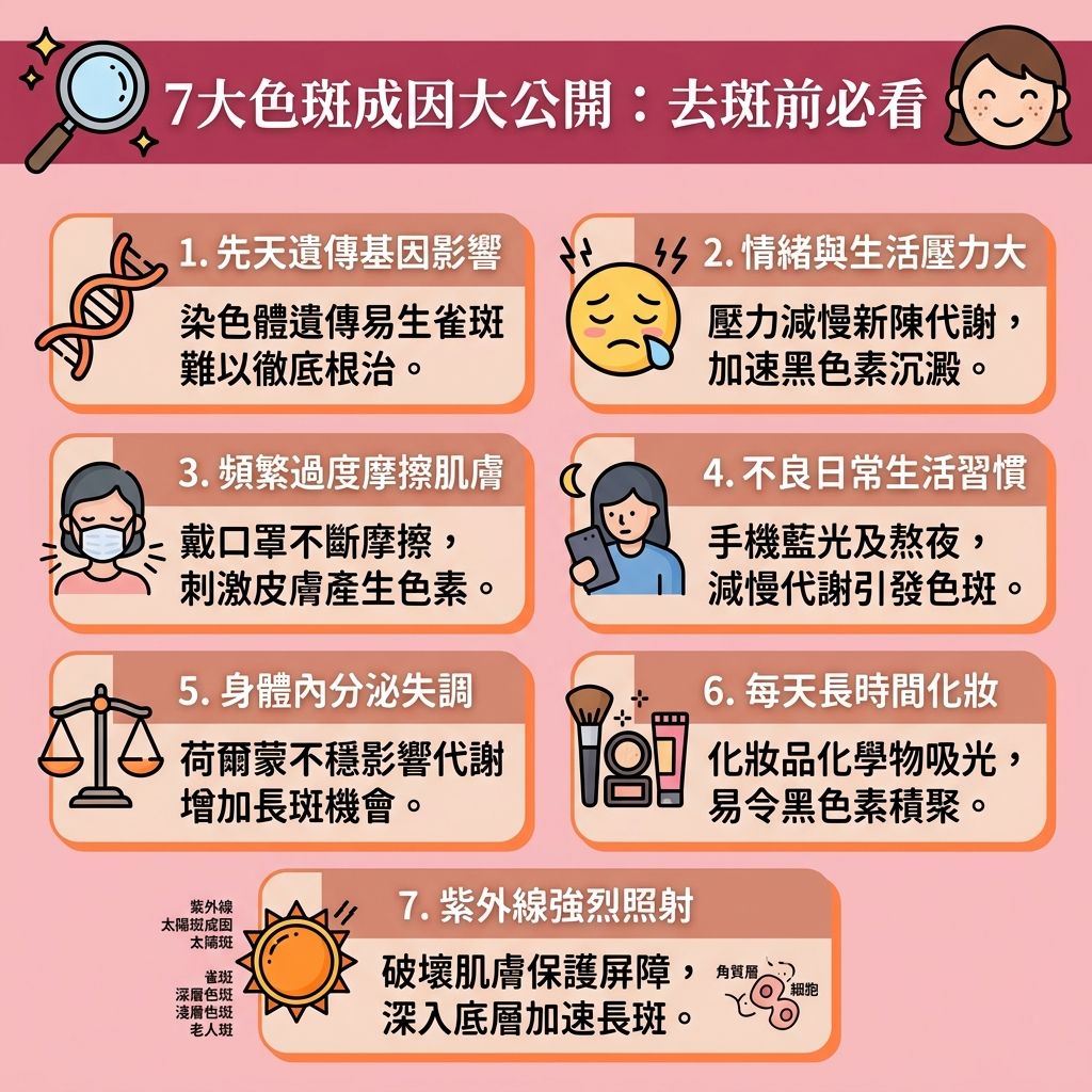 去斑方法要有效:先了解色斑成因!